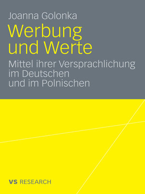 cover image of Werbung und Werte